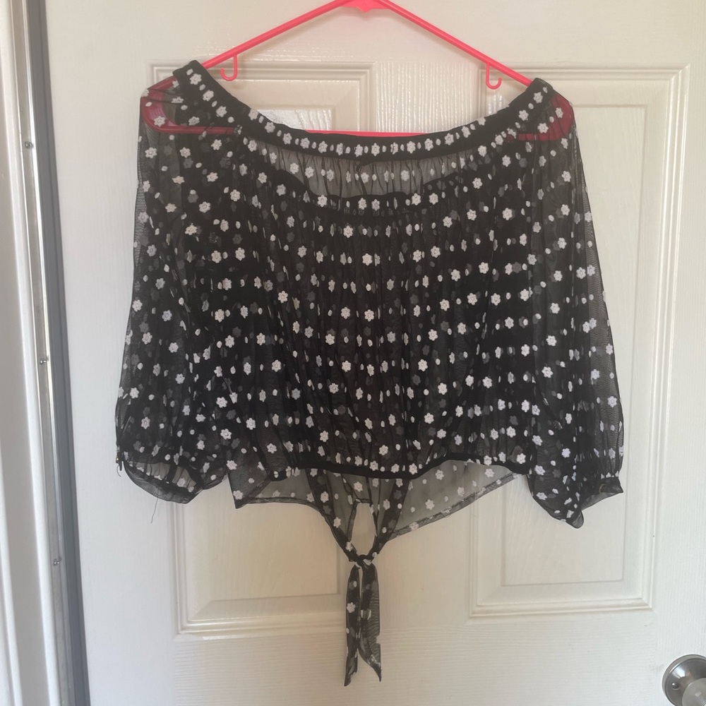 Sheer Floral Blouse